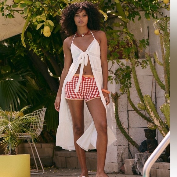 Free People Lorelai Maxi Top White/Ivory Bohemian Halter Top Medium NWT - Picture 10 of 14